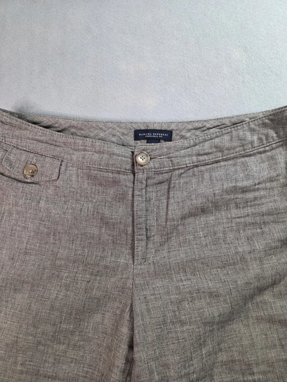 Banana Republic Contoured Fit Linen Capris Pants Brown Size 10